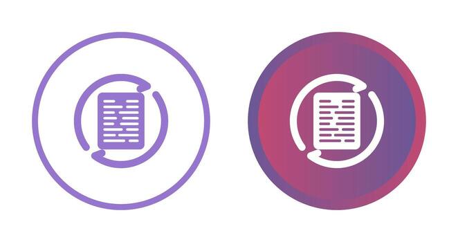 Document Synchronization Vector Icon