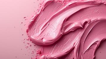 ai generado hermosa rosado antecedentes para productos cosméticos publicidad foto