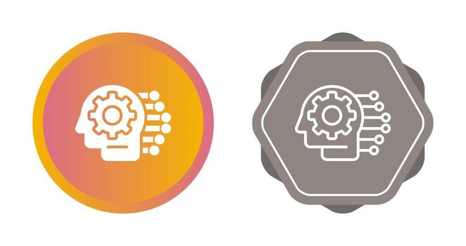 icono de vector de aprendizaje automático