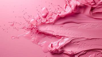 AI generated Beautiful pink background for cosmetics advertising photo