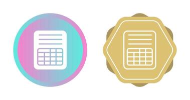 Spreadsheet Vector Icon