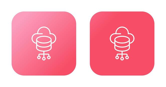 icono de vector de almacenamiento en la nube