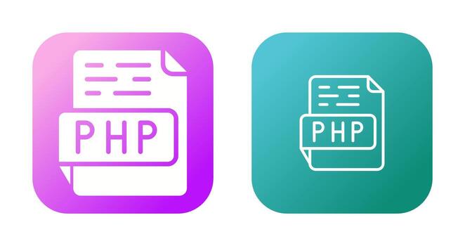 icono de vector de php