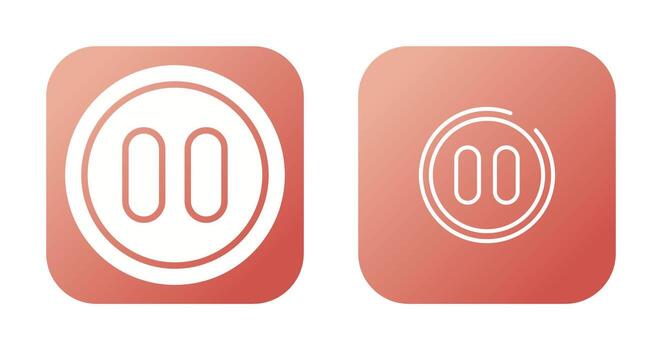 icono de vector de botón de pausa