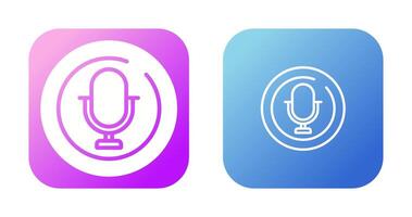 Microphone Circle Vector Icon