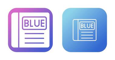 Blue Book Vector Icon