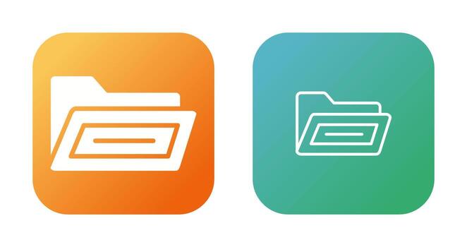 abierto archivo carpeta vector icono