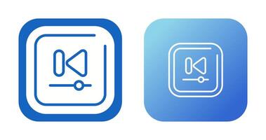 Video Previous Track Square Vector Icon