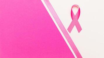 Pink ribbon awareness for World aids day concept photo