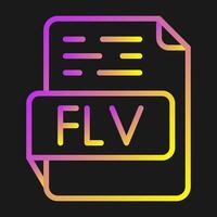 icono de vector de flv