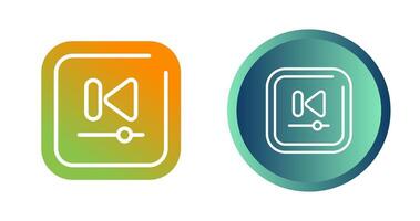 vídeo anterior pista cuadrado vector icono