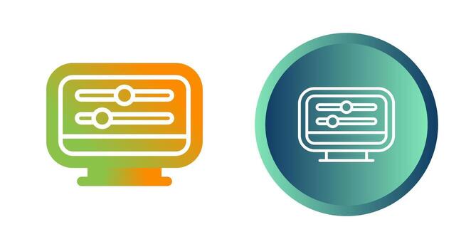 icono de vector de computadora de escritorio