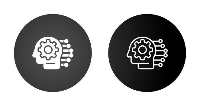 icono de vector de aprendizaje automático