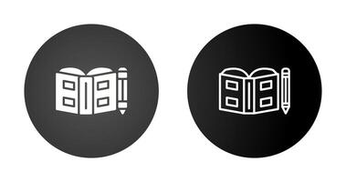 Open book with pen Vector Icon