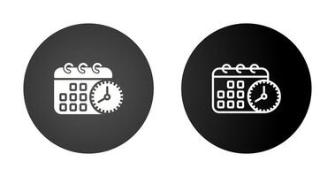 Calendar with clock Vector Icon