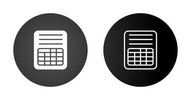 Spreadsheet Vector Icon