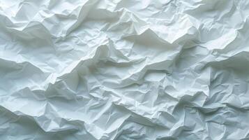 AI generated abstract background made of crumpled craft white paper photo