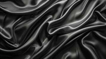 AI generated Abstract background made of black leather texture photo