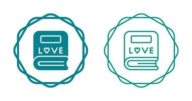 Love story book Vector Icon