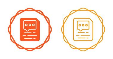 Document Insert Comment Vector Icon