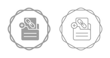 Document Insert Link Vector Icon