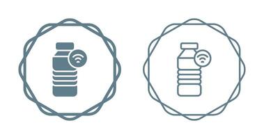 aptitud inteligente agua botella vector icono