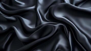 AI generated Abstract background made of black leather texture photo
