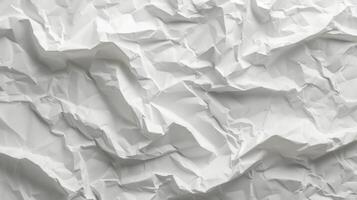 AI generated abstract background made of crumpled craft white paper photo
