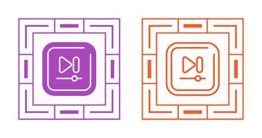 Video Next Track Square Vector icon