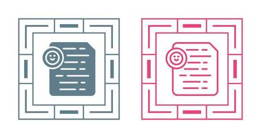 Document Insert Emoji Vector Icon