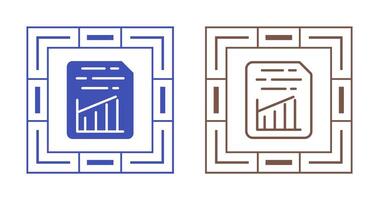 Document Insert Graph Vector Icon