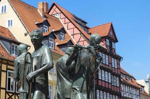 Quedlinburg, Germany - 2015,  Monument to the Muenzenberg Musicians, Quedlinburg, Harz, Saxony Anhalt, Germany, Unesco World Heritage Site photo