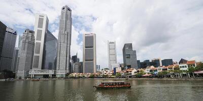 Singapore, 2014, Commercial buildings along the Singapore river, Singapore photo