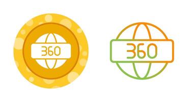 360 Degrees Vector Icon