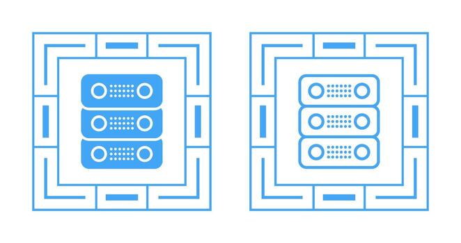 dedicado servidor vector icono