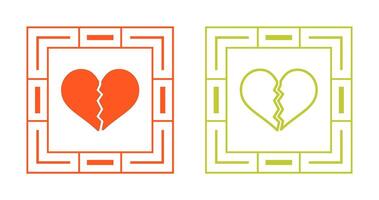 Broken Heart Vector Icon