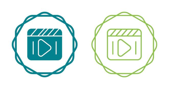 icono de vector de claqueta