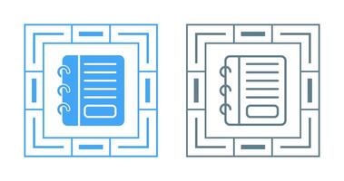 icono de vector de bloc de notas