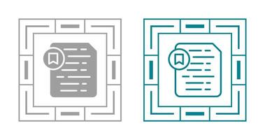 Document Insert Bookmark Vector Icon