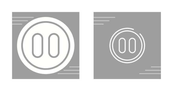 icono de vector de botón de pausa