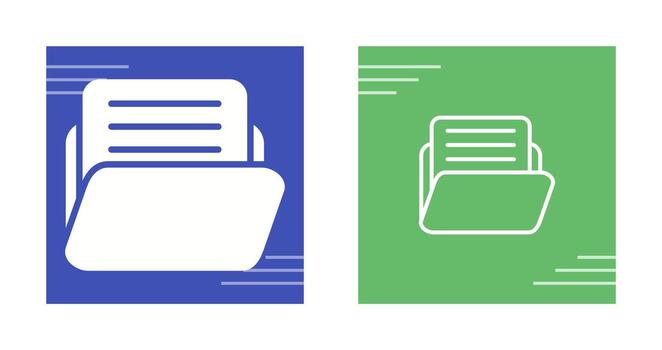 Document with folder Vector Icon