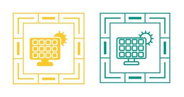 Solar panel charger Vector Icon