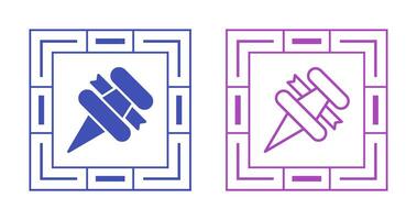 Thumbtack with ribbon Vector Icon
