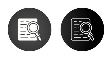 Document with magnifying glass Vector Icon