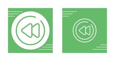 Video Rewind Circle Vector Icon