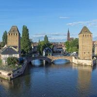 Ponts couverts over ILL Canal, Strasbourg, Alsace, Bas Rhin Department, France photo