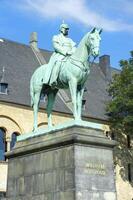 goslar, Alemania, 2015, ecuestre estatua de Wilhelm der grueso, imperial palacio o Káiserpfalz, goslar, duro, inferior Sajonia, Alemania, la unesco mundo patrimonio sitio foto