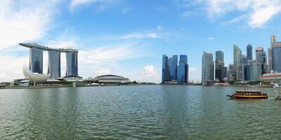 Singapore, 2014, Marina Bay Sands Hotel and Science museum, Singapore, Asia photo