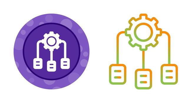 definido por software red en vector icono