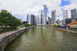 Singapore, 2014, Commercial buildings along the Singapore river, Singapore photo